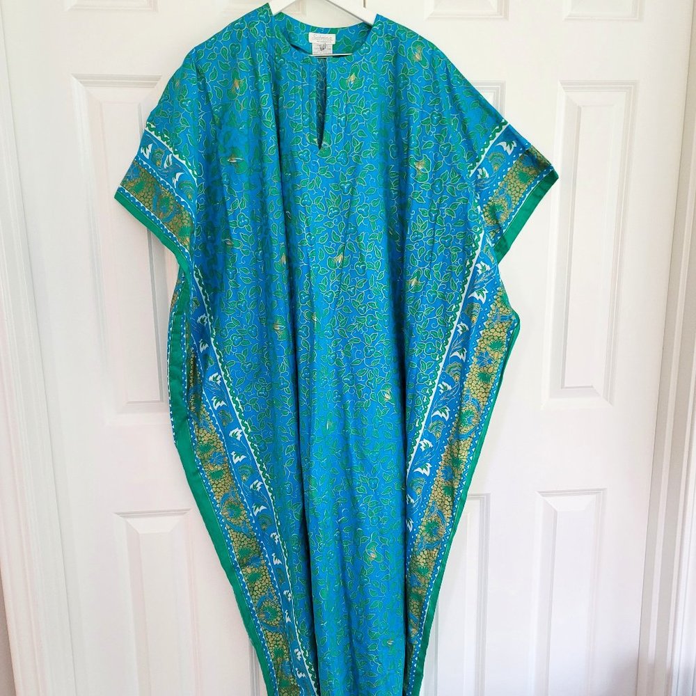 AMAZING!! VINTAGE COTTON CAFTAN Mumu  L/ XL/OS